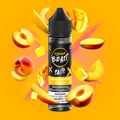 Flavour Beast E-Liquid - 60mL - Mad Mango Peach (Salt Nic) - Ontario Stamped