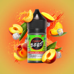 Flavour Beast E-Liquid - Super Sour Peach Iced (Salt Nic) - Ontario Stamped